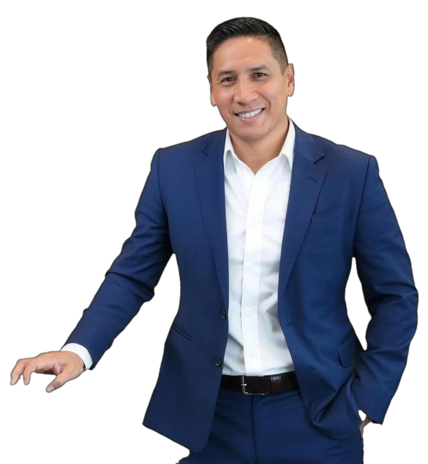 Portrait of Eddie Quispe, real estate agent, The Ponds